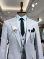 Kırçıllı SLİMFİT BUZ MAVİ TAKIM