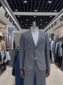 Koyu Gri Pileli Tokalı Detaylı Pantolonlu Takım Elbise