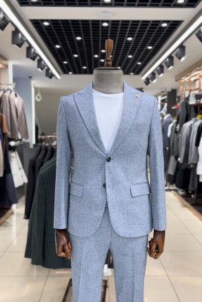 Keten Lacivert Slimfit Takım