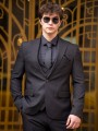 Slimfit Yelekli Siyah Takım Elbise